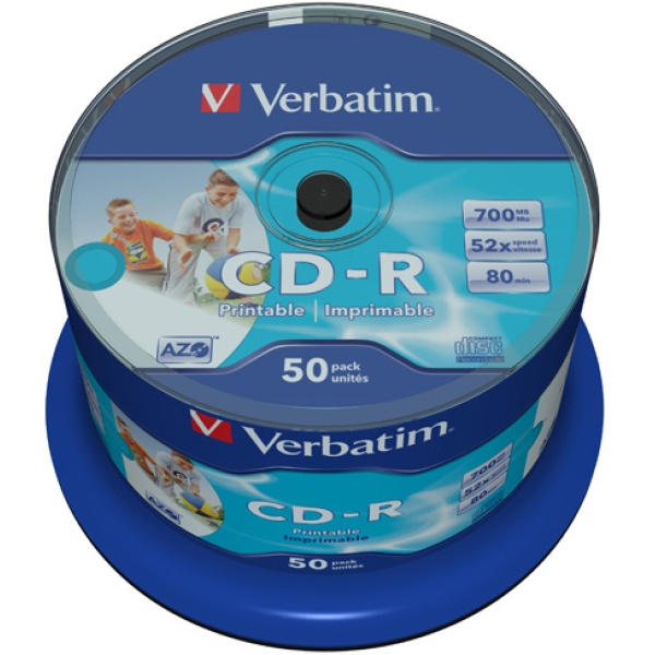 Scatola 50 cd-r bulk datalifeplus spind. 1x-52x 700mb stamp.wide inkjet photo - Z09404