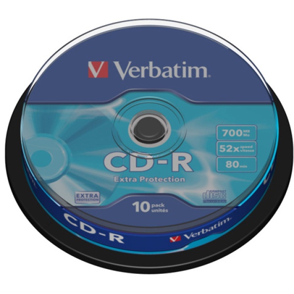Scatola 10 cd-r datalife spindle 1x-52x 700mb serigrafato crystal - Z09405
