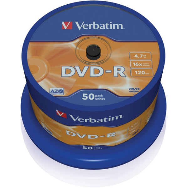 Scatola 50 dvd-r spindle 16x 4.7gb 1 matt silver - Z09424