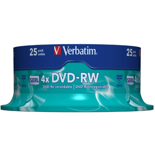 Confezione da 25 dvd-rw spindle 4x 4.7gb superf.matt silver serigrafata - Z09425
