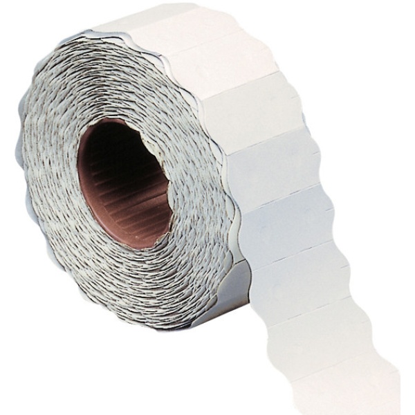 Rotolo 1500 etichette 26x12mm bianche permanenti a onda markin - Z09593