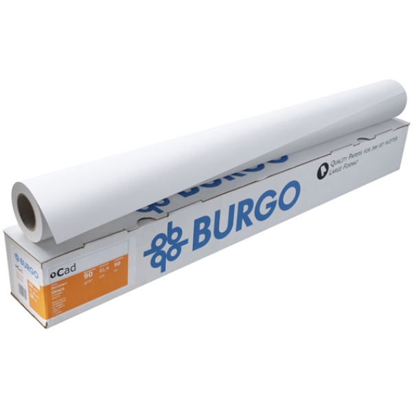 Carta inkjet plotter opaca 914mmx50mt 90gr cad 90eco burgo - Z09747