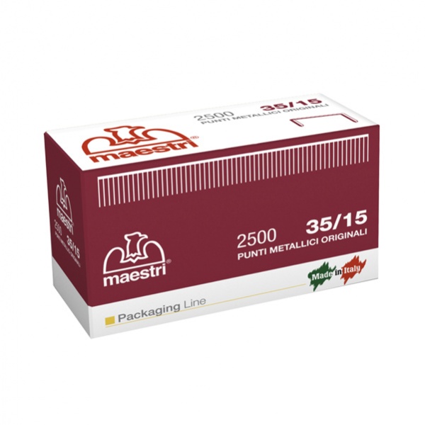 Scatola da 2500 punti 35/15 15mm rame ro-ma x romabox - Z09766