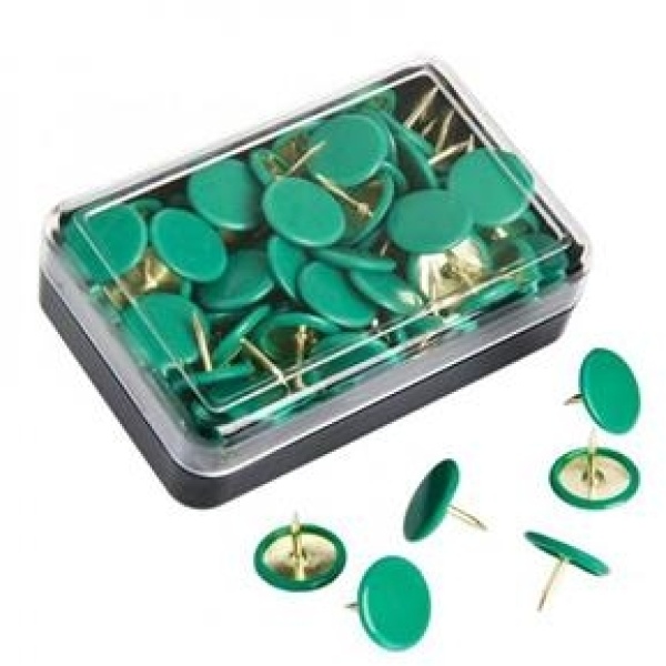 Scatola 50 puntine verde scuro inflex - Z09829