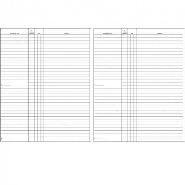 Registro libro soci spa/srl 31x24,5 47pag. e2376 - Z09849