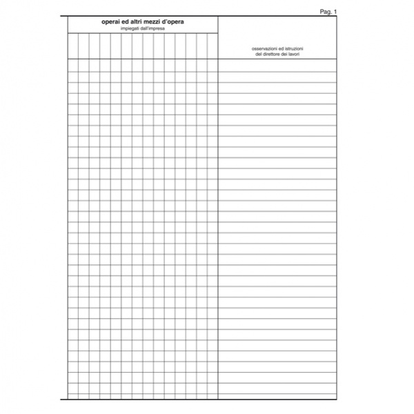 Registro giornale lavori 31x21cm 47pagine numerate e2909 edipro - Z09879