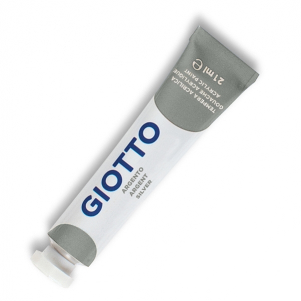 Tempera acrilica giotto tubo 21ml argento - Z09881