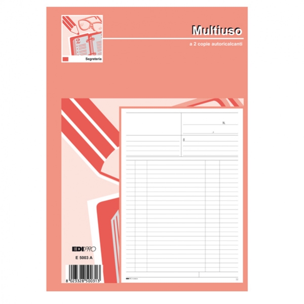 Blocco multiuso 50/50 fogli autoric. 31x21 e5003a - Z09922