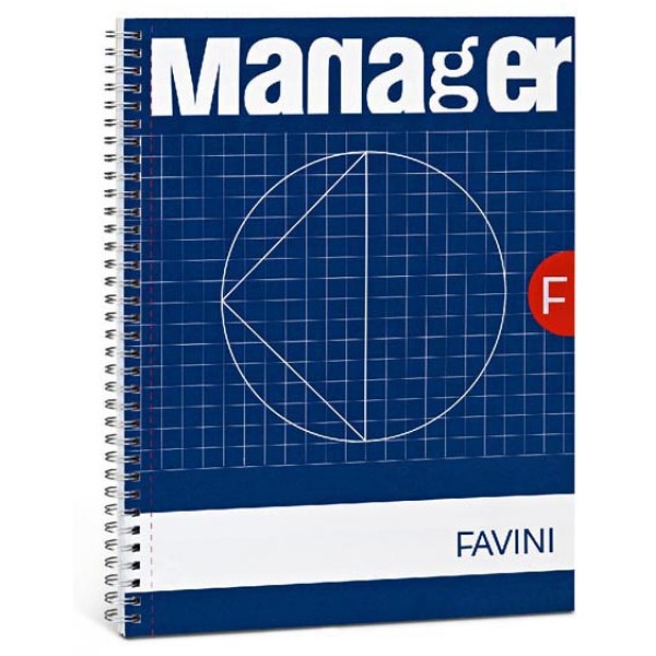 Blocco spiral manager 23x29,7cm 10mm 80fg 82gr 4fori microperforato favini - Z09965