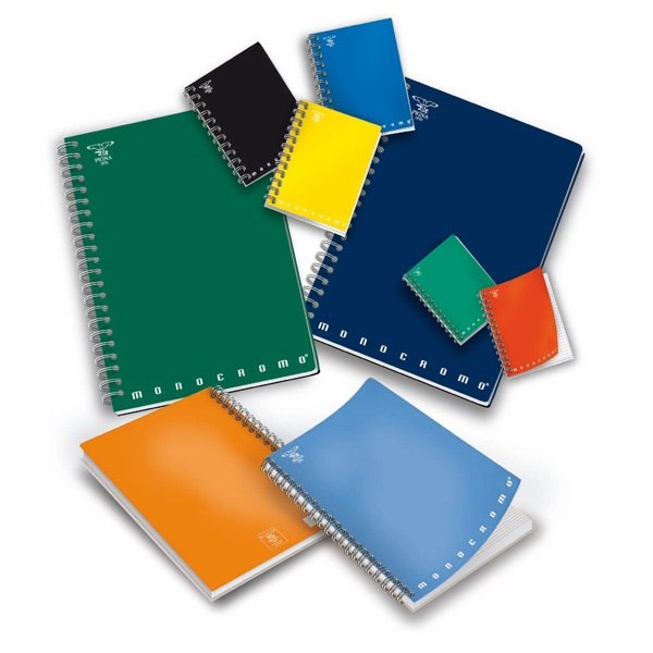 Quaderno spiralato A5 c/fori 4mm 70fg 80gr monocromo - Z10001