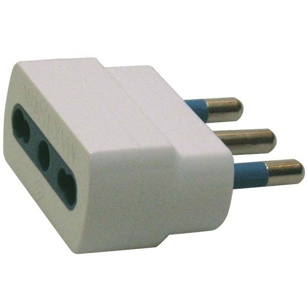 Adattatore semplice con spina 2p+t 16a - presa bipasso 10/16a - Z10139