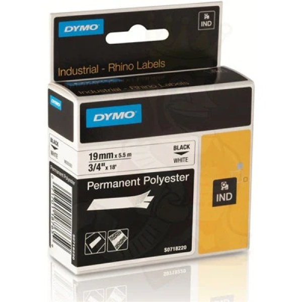 Nastro Dymo polyester 19mm x 5,5m (S0718220) nero-bianco - Z10204