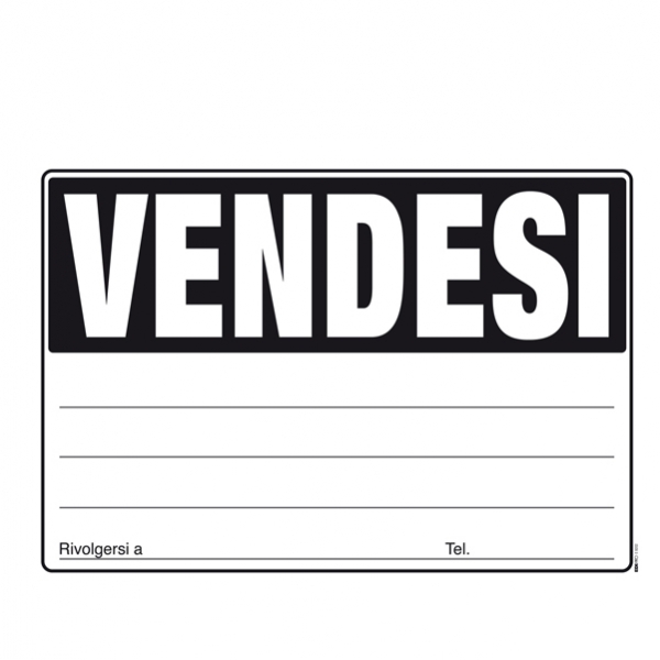 Cartello vendesi 24x33cm colori ass giallo-verde-arancio-fuxia e9202 edipro - Z10259