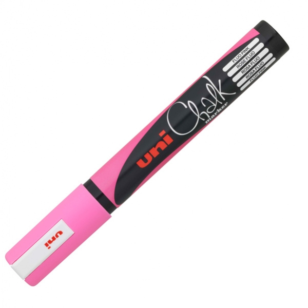Marcatore a gesso liquido uni chalk rosa fluo p.tonda - Z10387