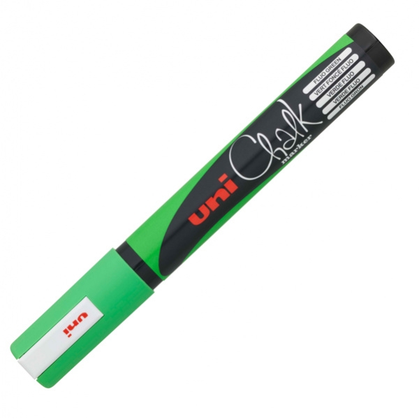 Marcatore a gesso liquido uni chalk verde fluo p.tonda - Z10388