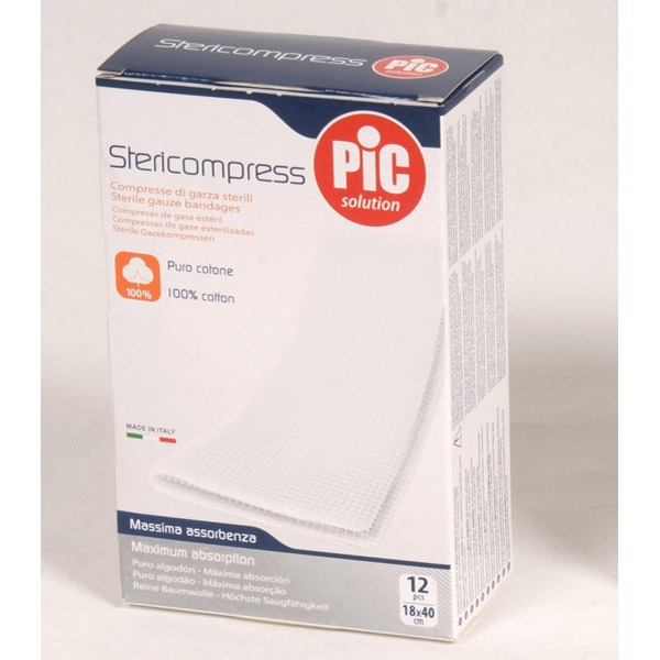 Scatola 12 compresse di garza sterile 18x40cm - Z10452