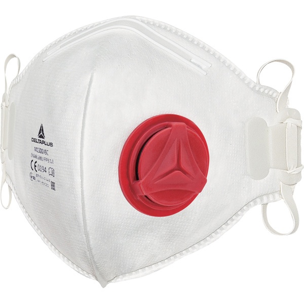 Scatola 10 mascherine filtranti ffp3 con valvola - pieghevole vert. - Z10480
