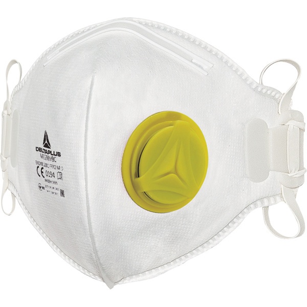Scatola 10 mascherine filtranti ffp2 con valvola - pieghevole vert. - Z10481