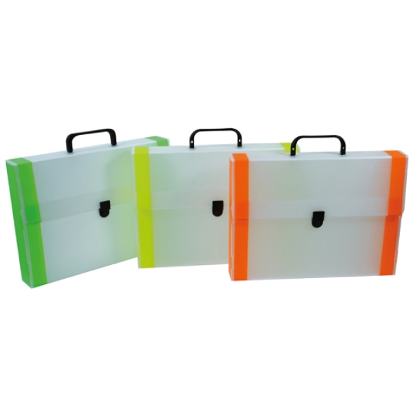 Valigetta polionda dorso fluo 28x38cm dorso 5cm ri.plast - Z10617