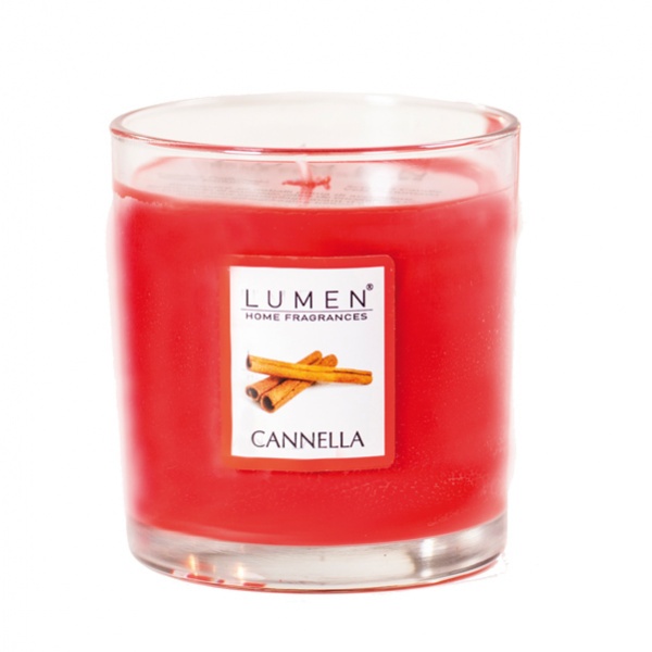 Candela in bicchiere cannella - Z11173