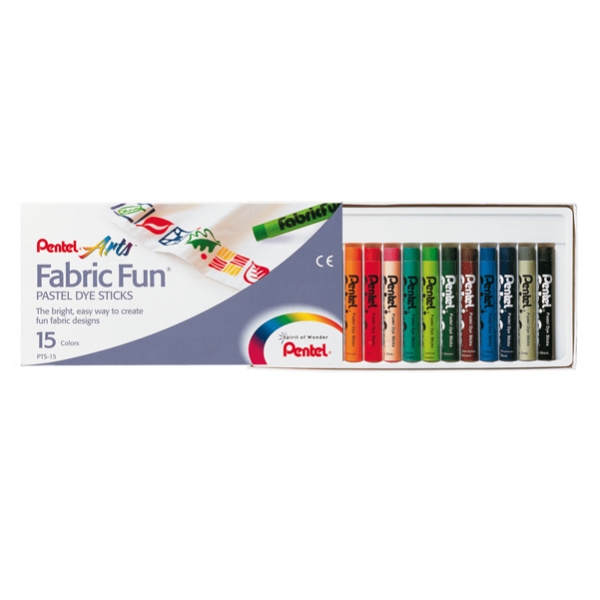 Astuccio 15 pastelli per tessuto fabric fun pentel - Z11260