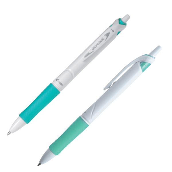Penna a sfera scatto acroball pure white begreen 1,0mm verde pilot - Z11425