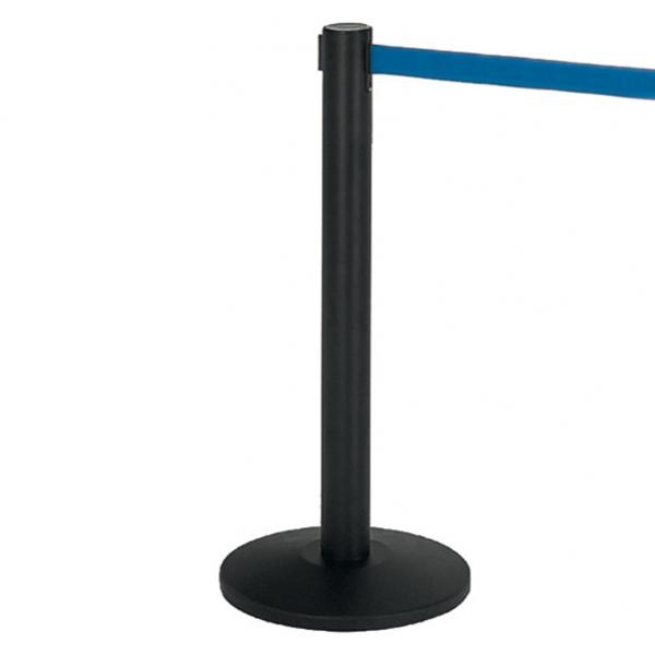 1 colonnina segnapercorso nera con nastro 200cm blu alfa - Z11430