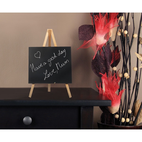 Mini lavagna con cavalletto faggio 26x15cm securit - Z11434