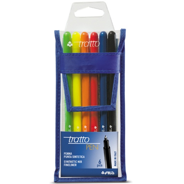 Busta 6 pennarello tratto pen new metal - Z11478