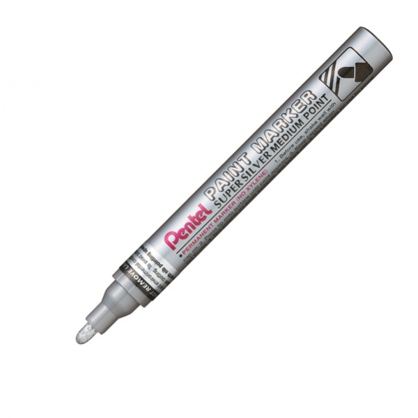Marcator paint mmp10 argento pentel punta conica media - Z11489