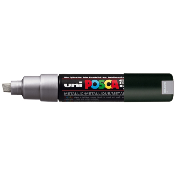 Marcatore uni posca pc8k punta scalpello argento - Z11493