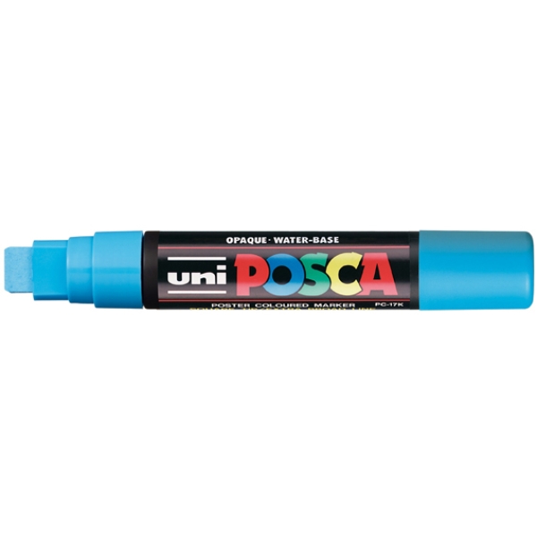 Marcatore uni posca pc17k punta scalpello 15mm azzurro - Z11496