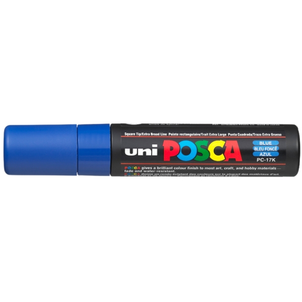 Marcatore uni posca pc17k punta scalpello 15mm blu - Z11497