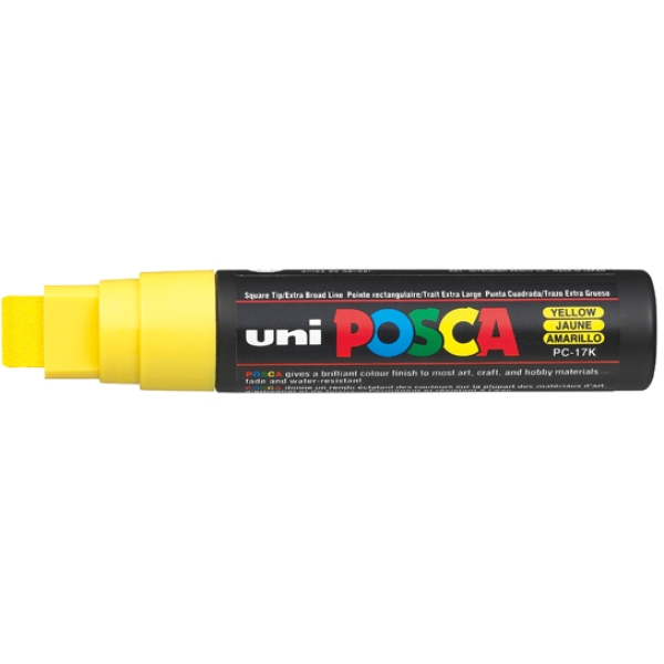 Marcatore uni posca pc17k punta scalpello 15mm giallo - Z11499