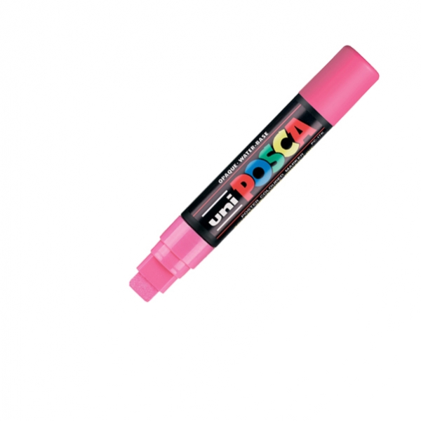 Marcatore uni posca pc17k punta scalpello 15mm rosa - Z11501