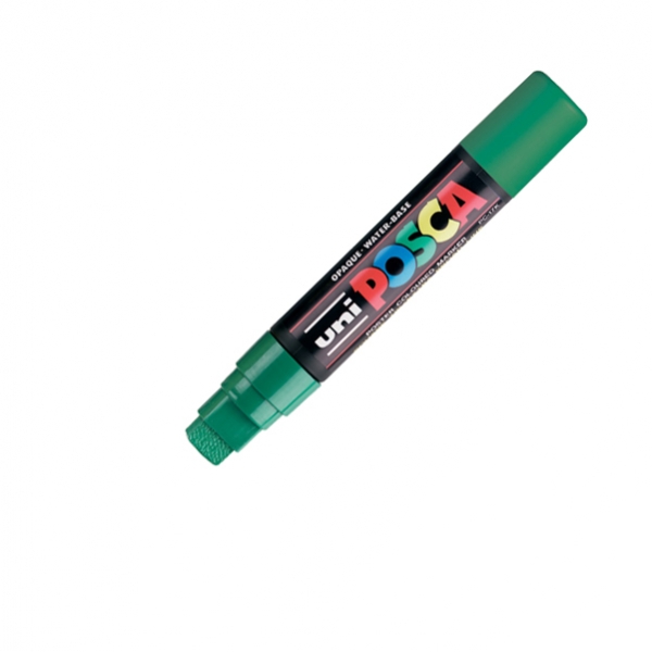 Marcatore uni posca pc17k punta scalpello 15mm verde - Z11502