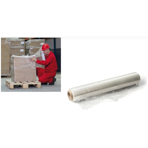 Film estensibile trasparente per imballo h50cm 15micron 300mt ca - Z11511