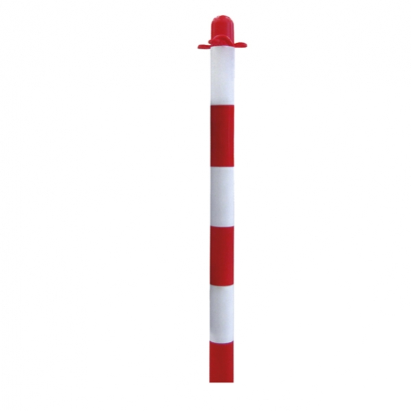 Paletto h90cm bianco rosso per colonnina di sicurezza - Z11610