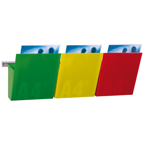 Kit vision kanban l75cm con 3 tasche A4 colorate - Z11683