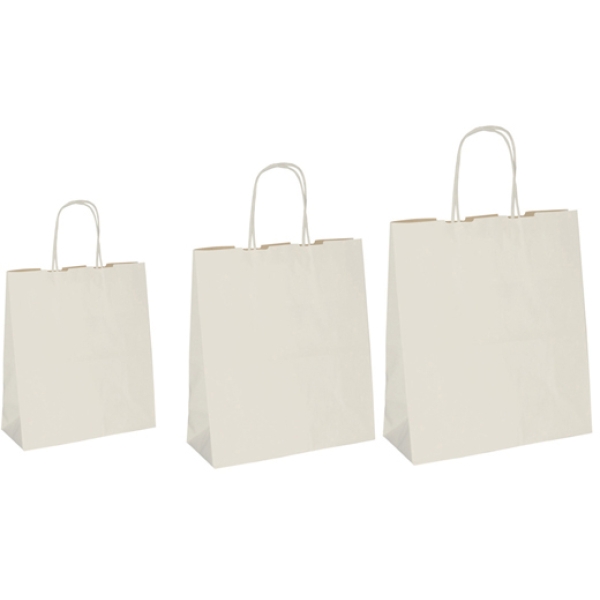 25 shoppers carta biokraft 45x15x50cm twisted sabbia - Z11700