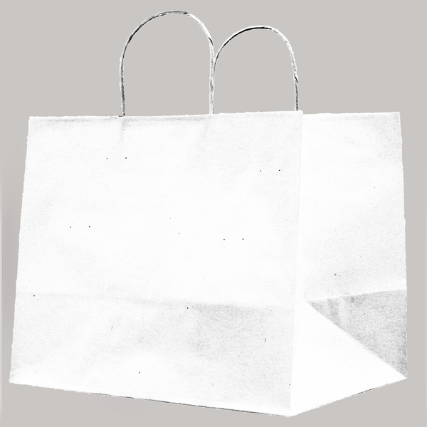 25 shoppers carta kraft 32x20x33cm twisted large bianco - Z11701