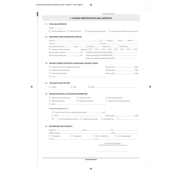 Libretto impianto climatizzazione emilia 297x210mm 48pag e2621er edipro - Z11725