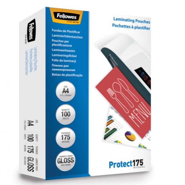 Scatola 100 pouches 175mic f.to A4 protect175 - Z11742