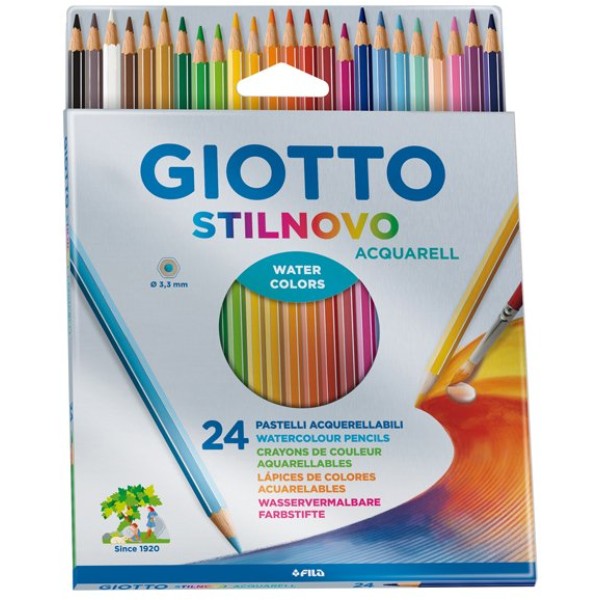 Astuccio 24 pastelli stilnovo acquarell giotto - Z11944