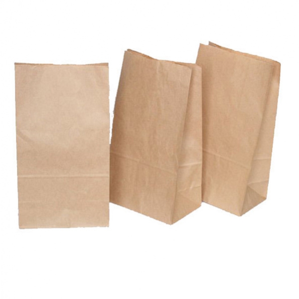 100 sacchetti avana 14x28cm +5cm in carta kraft - Z12157