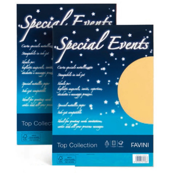 Carta metallizzata special events A4 20fg 120gr sabbia favini - Z12312