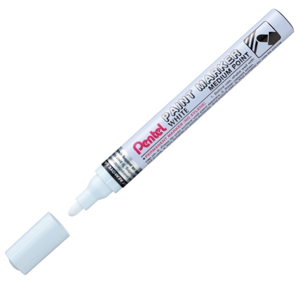 Marcatore paint mmp10 - bianco pentel punta conica media - Z12390