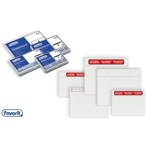 1000 buste adesive speedy doc c5 230x165mm con stampa "contiene documenti" - Z12515