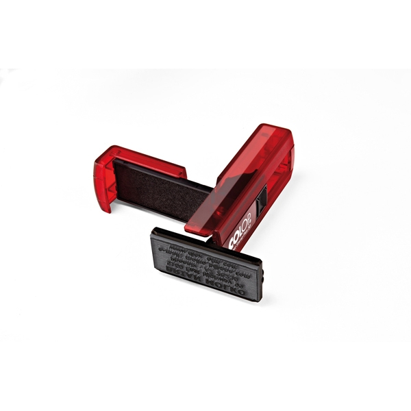 Timbro pocket stamp plus 30 rosso rubino 18x47mm autoinchiostrato colop - Z12532