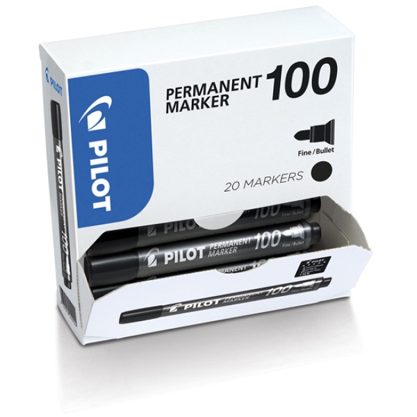 Bonus pack 15+5 marcatore permanente 100 nero p.tonda 4.5mm pilot - Z12559